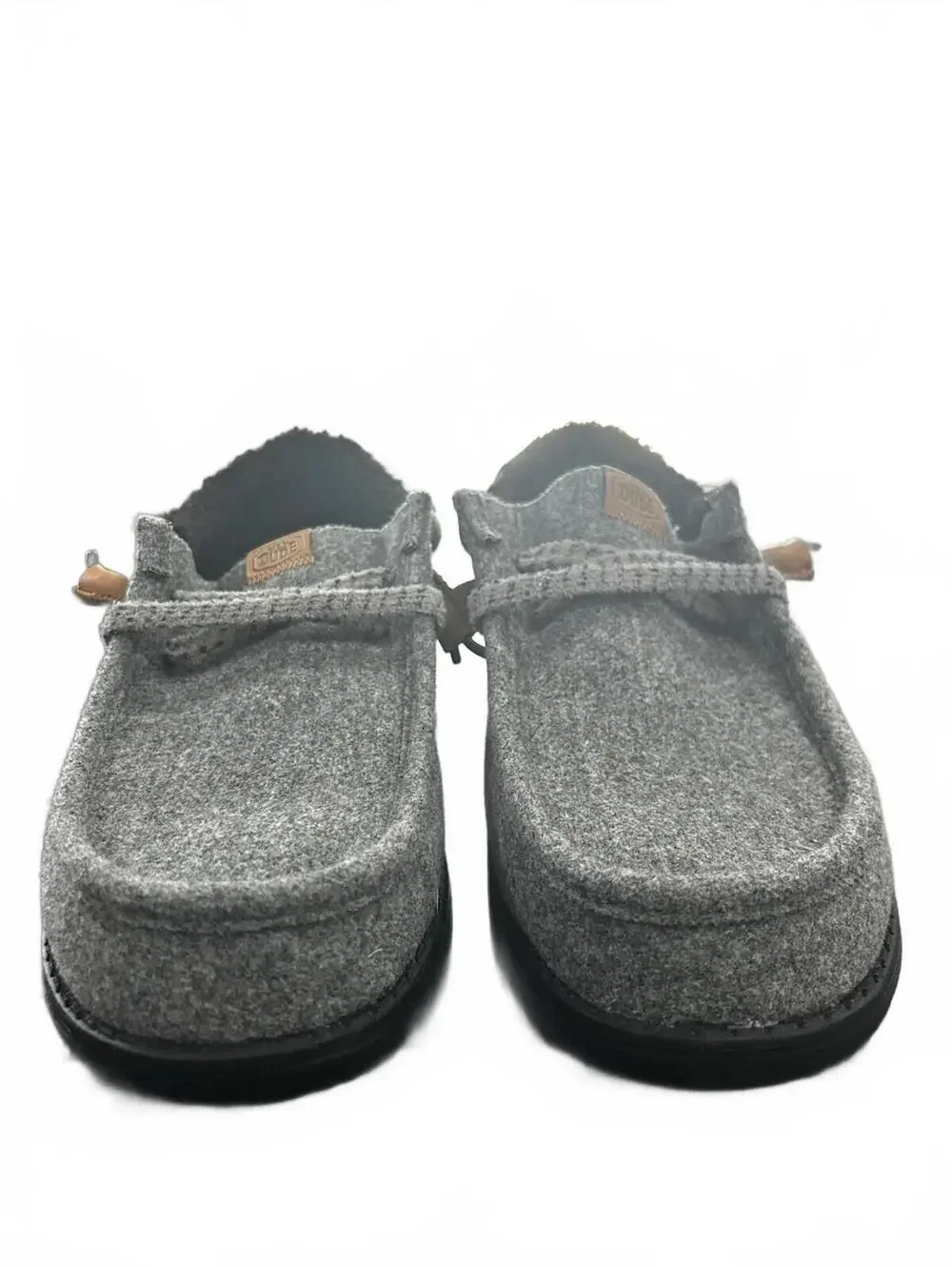 Hey Dude Wally Cozy Plaid Smoke Grey/Black Men's Slip-On Shoes Size M11